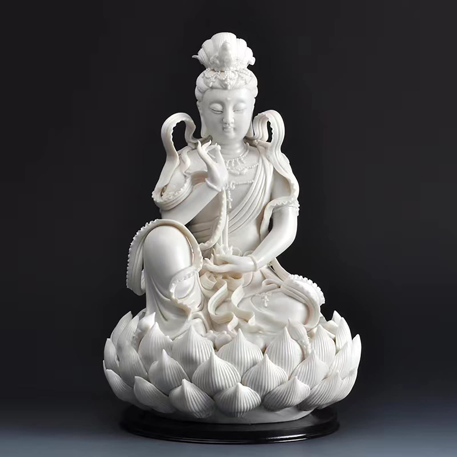 仏像 救世観音の通販 木製座像 蓮の花を持つ観音菩薩像 観音、観音、観 