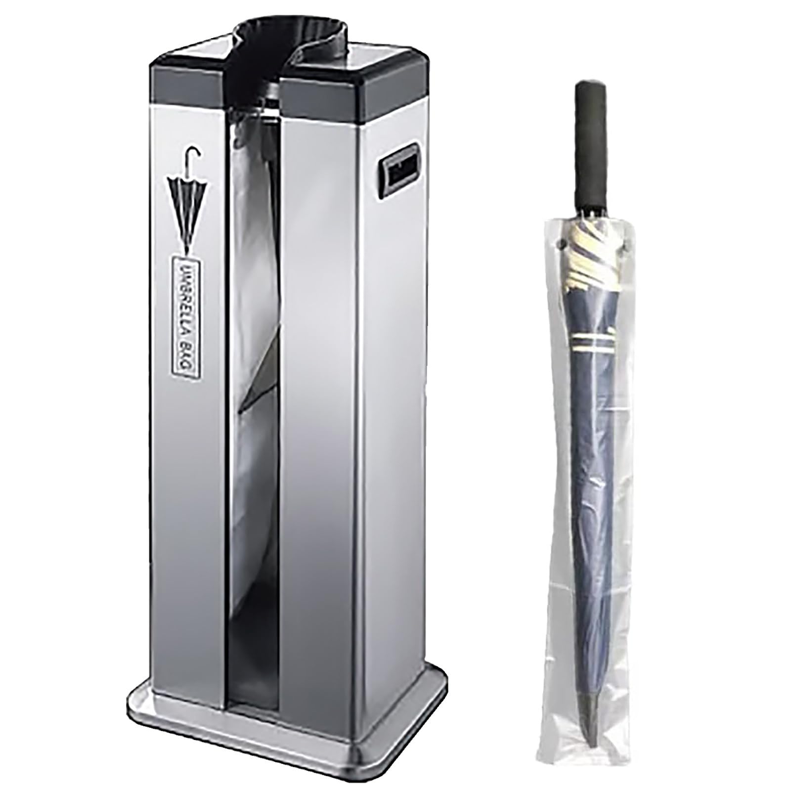 GYRAZXS Commercial Umbrella Bag Dispenser Stand with Wheels for Wet Umbrellas in Lobby, Office, Hotel, Supermarket