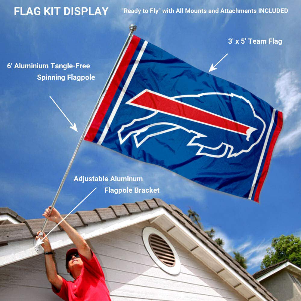 WinCraft Buffalo Bills Flag Pole and Bracket Kit