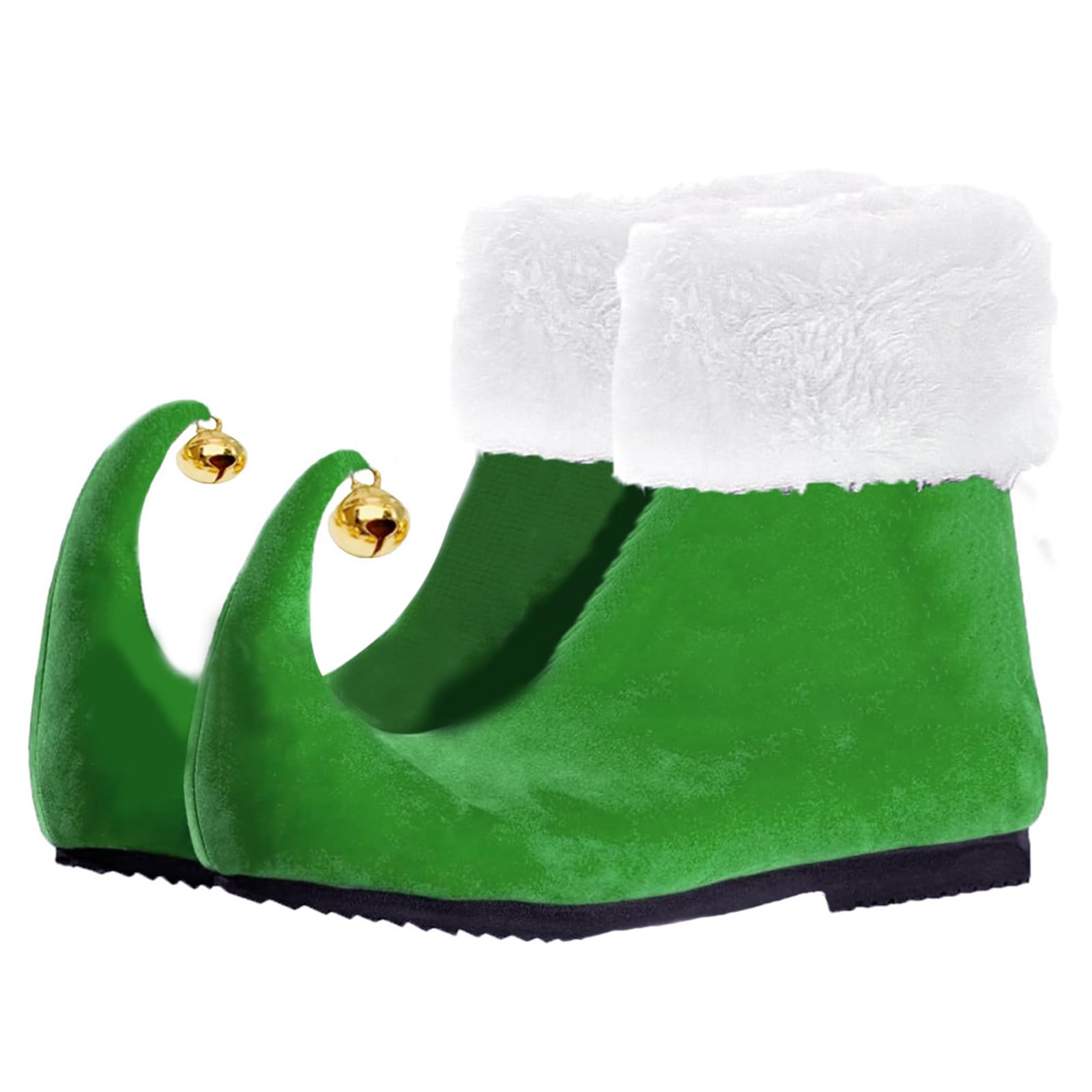 LUOFENG Fundas de zapatos de payaso de Navidad, fundas de felpa para zapatos, fundas de zapatos de elfos, cubrezapatos de payaso, cosplay, accesorios de disfraz de Halloween