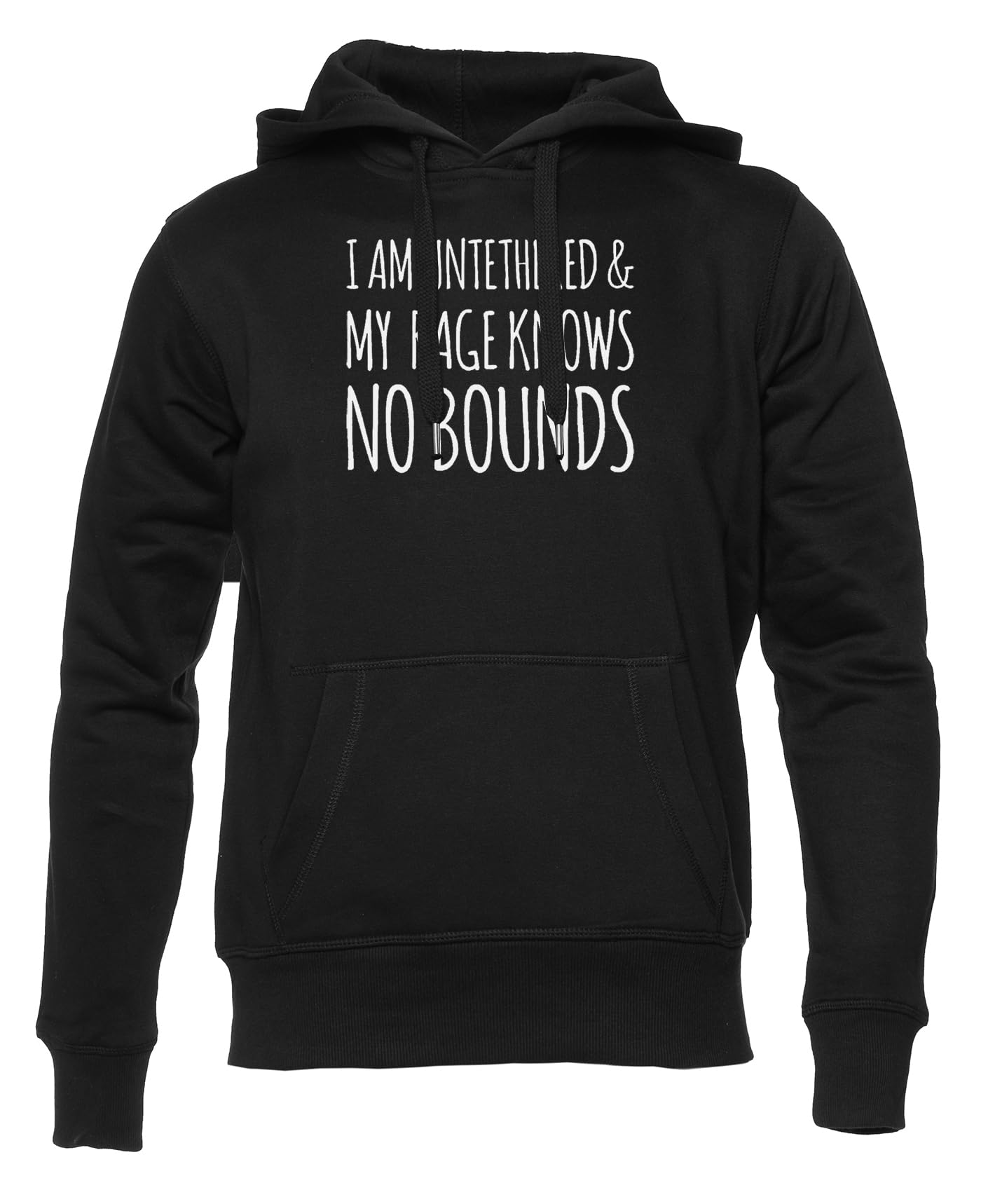 I Am Untethered And My Rage Knows No Bounds Bluza z Kapturem Unisex Męskie Damskie Czarny Długi Rękaw Hoodie Men's Women's Black