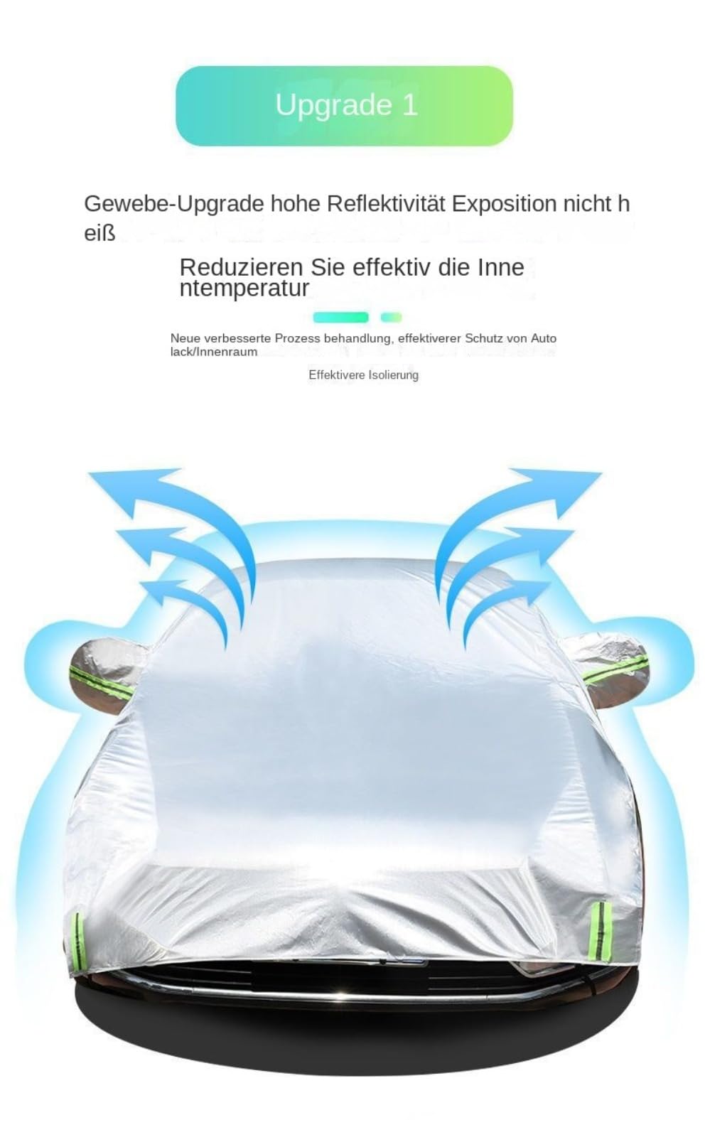 Hagelbeschermer autohoes, tegen hageldeken voor auto's, voorruit hagelbeschermer, waterdicht alle autohoezen, zon half weer