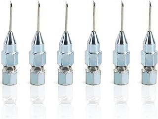 WADY Grease Gun Needle Tip of The Mouth, 6 Pcs Grease Injector Needle, Long Stainless Steel Needle Type Adapter, Removable Needle Grease Dispenser for Use with Hand Operated Grease Guns