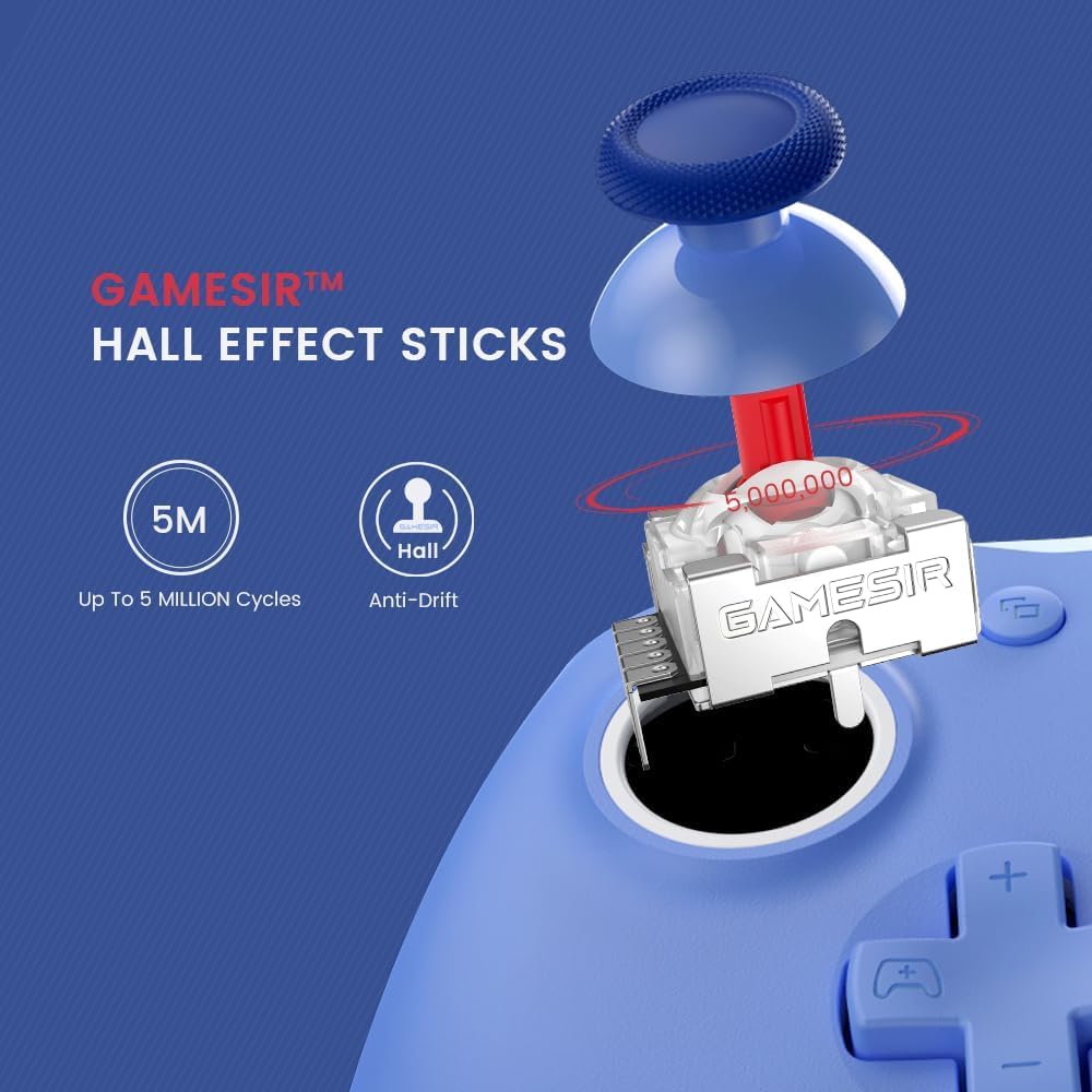 GameSir G7 SE Manette Filaire pour Xbox Series X|S, Xbox One & Windows 10/11, Manette de Jeu Plug and Play avec Joysticks à Effet Hall, Prise Audio 3,5 mm (Bleu)