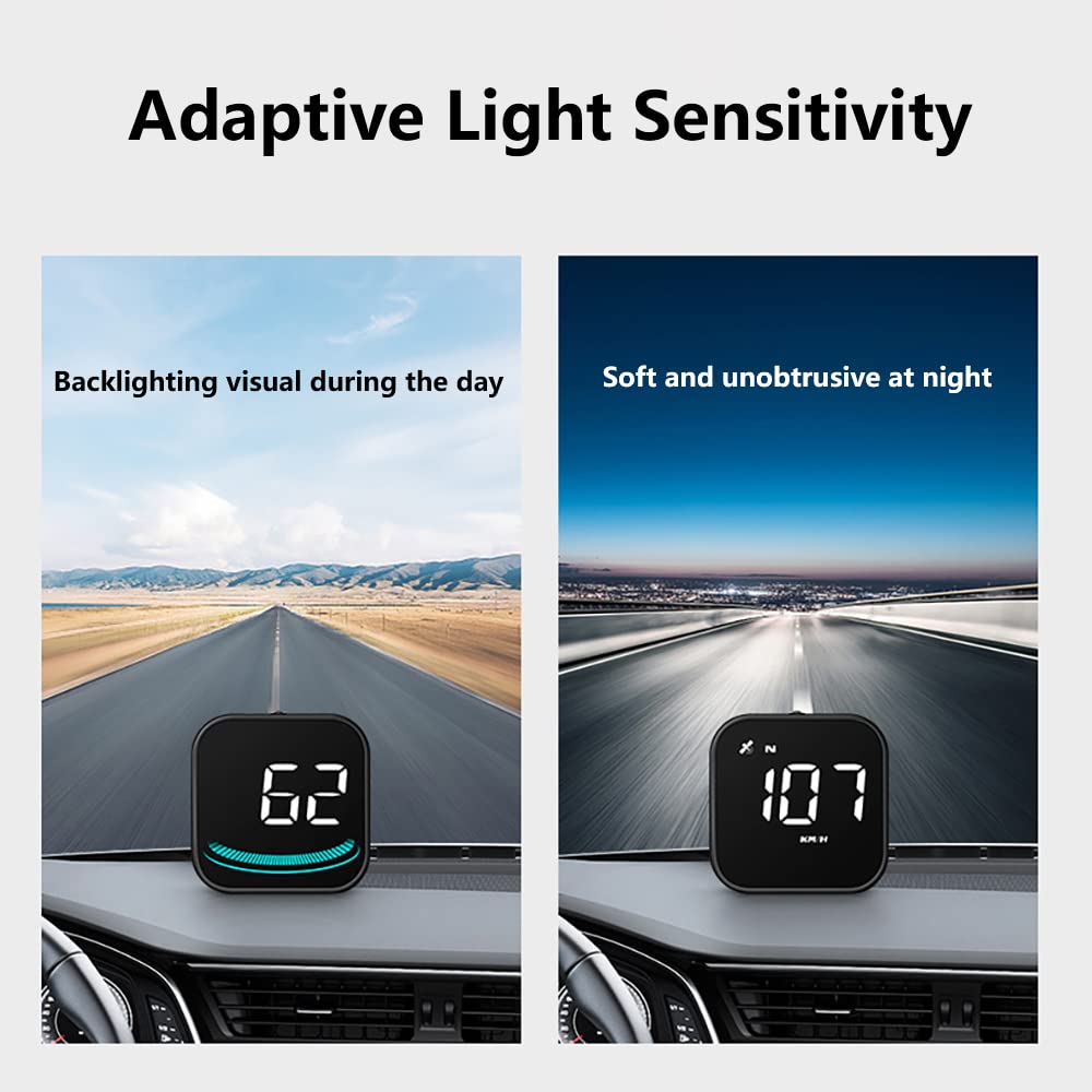 MASO Affichage tête haute de voiture pour extérieur tout-terrain GPS Guide de vitesse HD Compteur de vitesse GPS numérique HUD Affichage tête haute GPS UniV*er/sal Compteur de vitesse multifonction