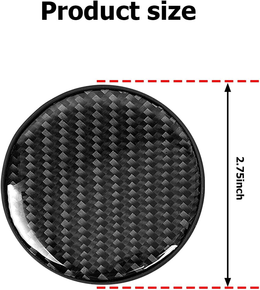 BESULEN Car Cup Holder Coaster, 2 PCS Carbon Fiber Non-Slip Embedded Coasters, Universal 2.75 Inch Cup Holder Insert Coaster Pad, Sports Racing Durable Drink Mat, Car Interior Accessories