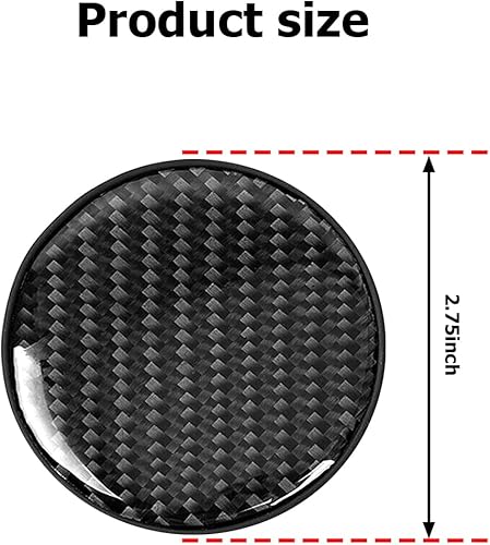 Miniatura 2 de BESULEN - Juego de 2 portavasos para automóvil de fibra de carbono, antideslizantes, insertados, universales de 2.75 pulgadas, almohadillas para