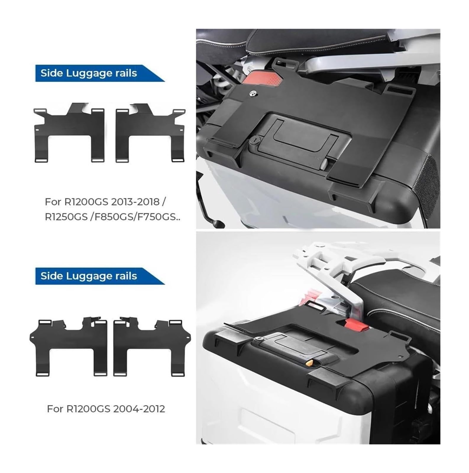 Porte Bagage Moto pour R1200GS 2004 2005 2006 2007 2008 2009 2010 2011 2012 R 1200 GS Rails À Bagages Porte-Bagages Étuis Vario(R1200 2004-2012 B)