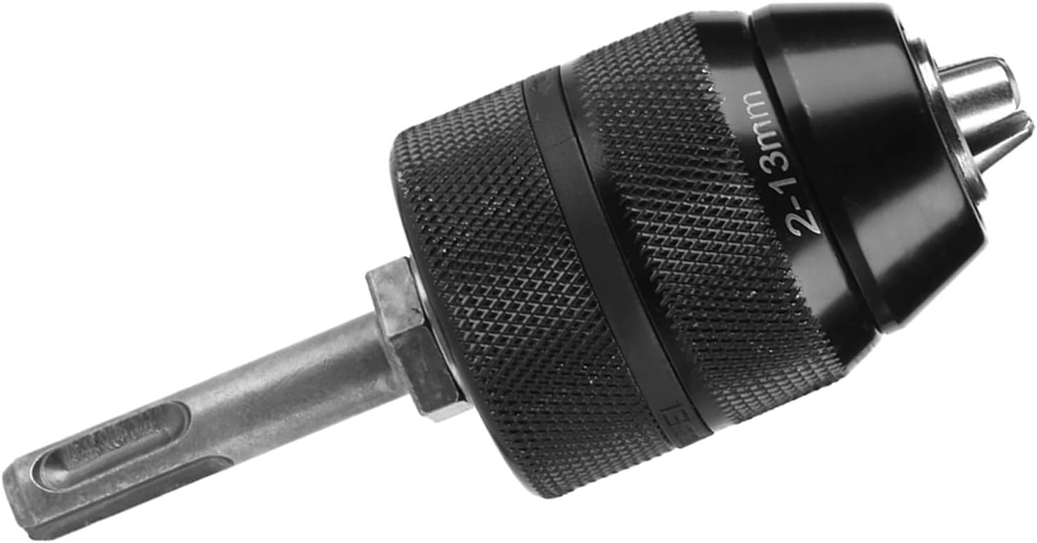 Metal Keyless Drill Chuck Adapter with SDS shank, 2‑13mm Capacity