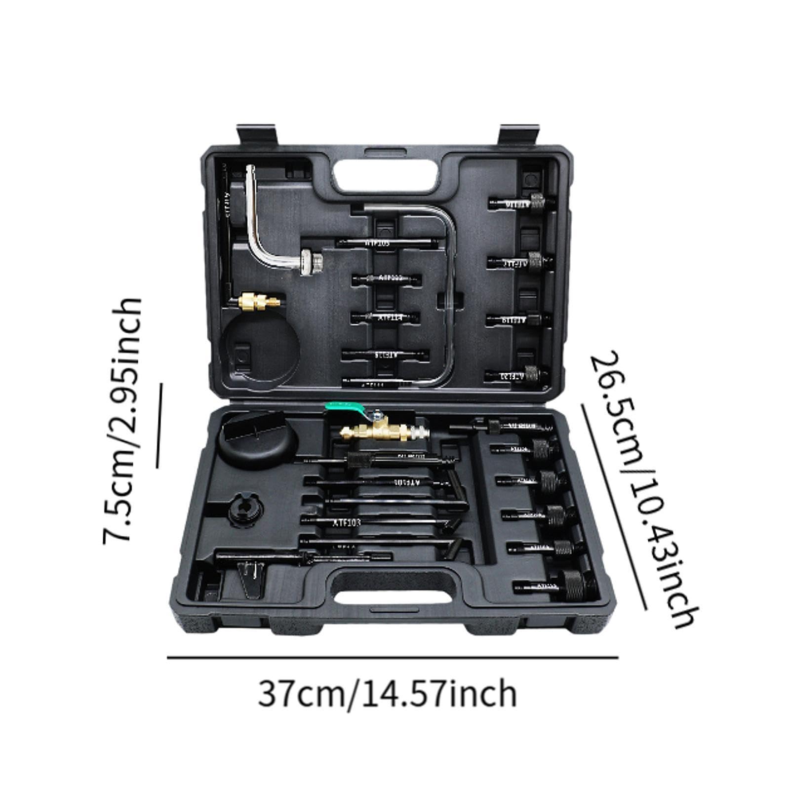 26 Pezzi Adattatore Riempimento Olio Trasmissione Valvola Kit Collegamento Ricarica Attrezzo Acciaio Resistente Adatto Meccanici Proprietari Auto