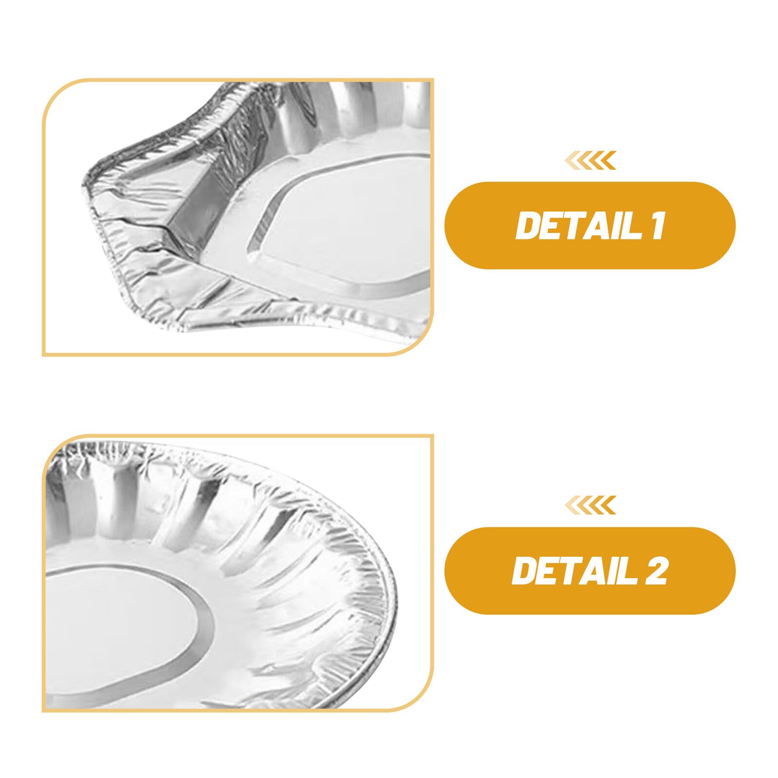 Toyvian Assiette Huitre Jetable en Aluminium Argenté, Lot de 100pcs pour Barbecue et Cuisson, Conductivité Thermique et Présentation Élégante pour Fêtes