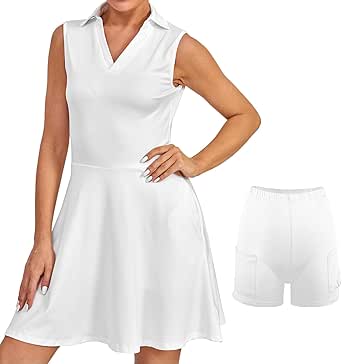 Bezioner Tennisjurk met ingebouwde shorts en beha, golfjurken voor