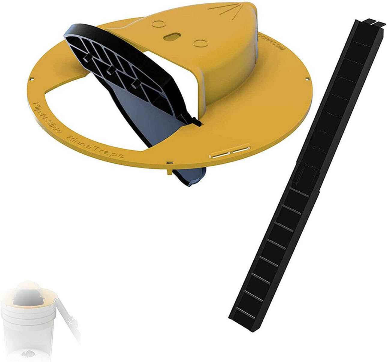Yutawh 2021 New Slide Bucket Lid Mouse Trap - Auto Reset Design Balance Mouse Trap, Flip N Slide Bucket Lid Mouse/Rat Trap, Mouse Catch Bucket, Reusable Pest Control Traps for Indoor Outdoor (1Pcs)