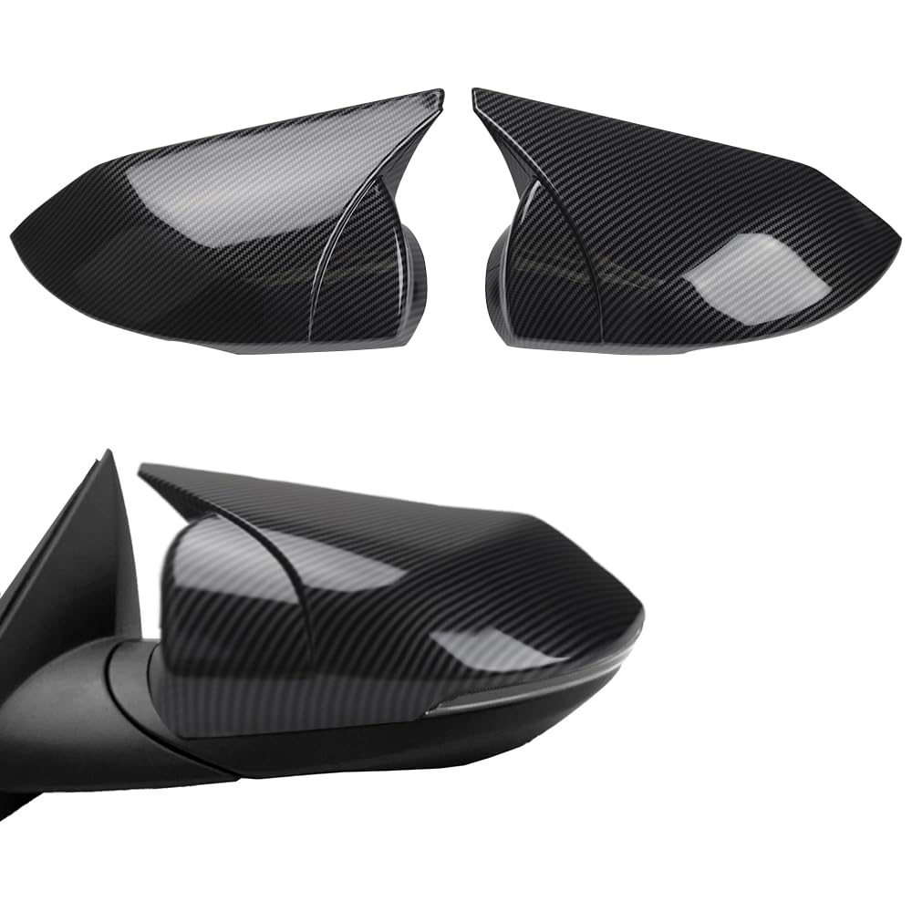 BOYUER for Hyundai Elantra 2021 2022 2023 2024 2025 2026 2PCS Car Side Rear View Mirror Guard Cover Caps Trims (Carbon Fiber)