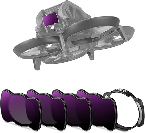 Paquete de 4 filtros magnéticos ND compatibles con accesorios DJI Avata, vidrio óptico HD, densidad neutra ND8ND16ND32ND64 con marco de aleación de