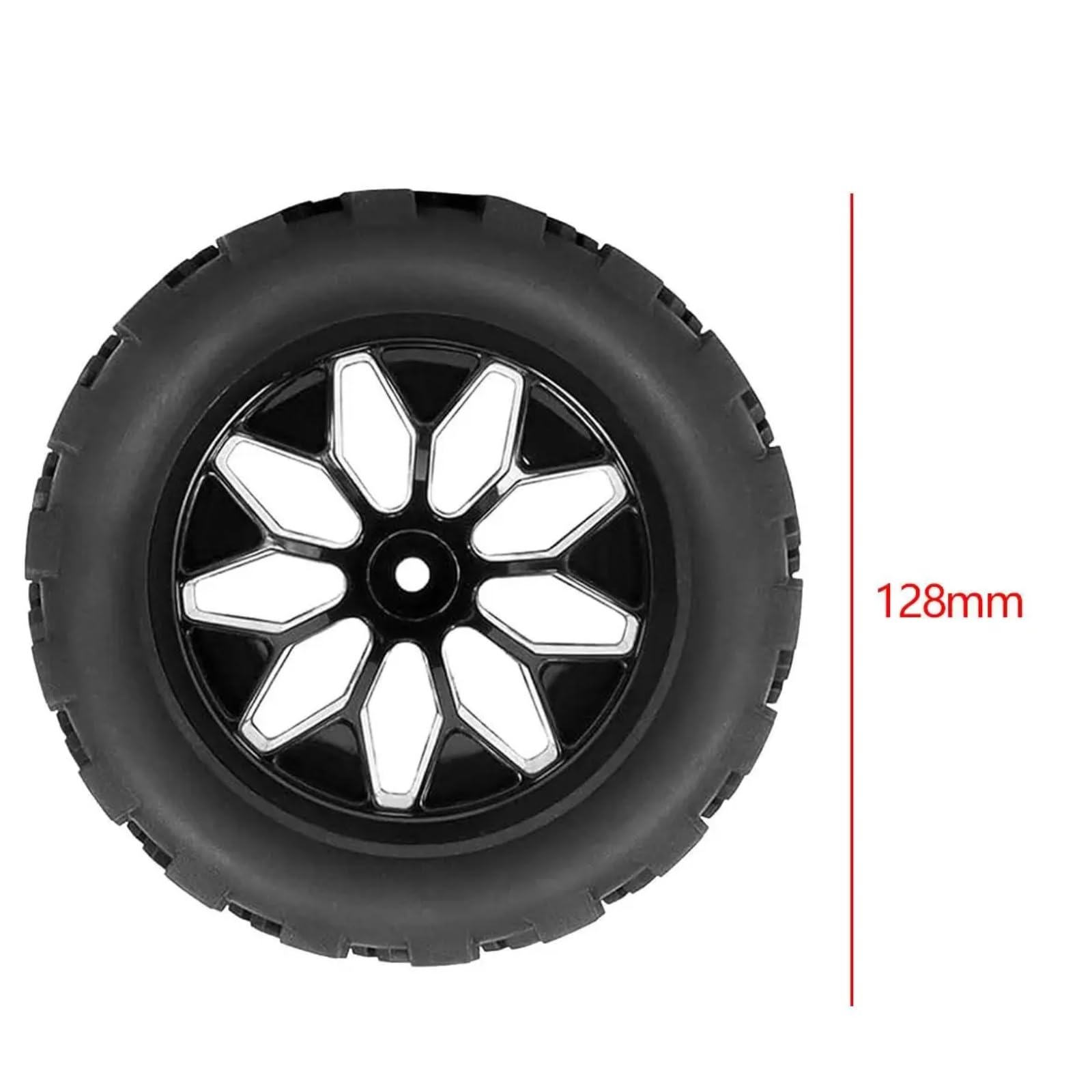 Per Hobby 4 Pezzi Ruote Cerchioni Pneumatici Diametro Interno Nero 7 Cm Modello Aggiornamento RC Accessorio Modificato Sostituzione Sostituisci Cingolati RC Ruote Gomma