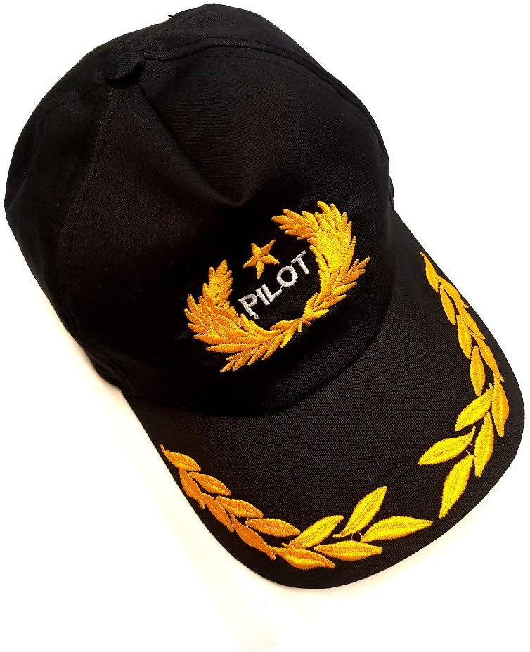 Pilot III Embroidered Black Aviation Everyday Cap for Pilot