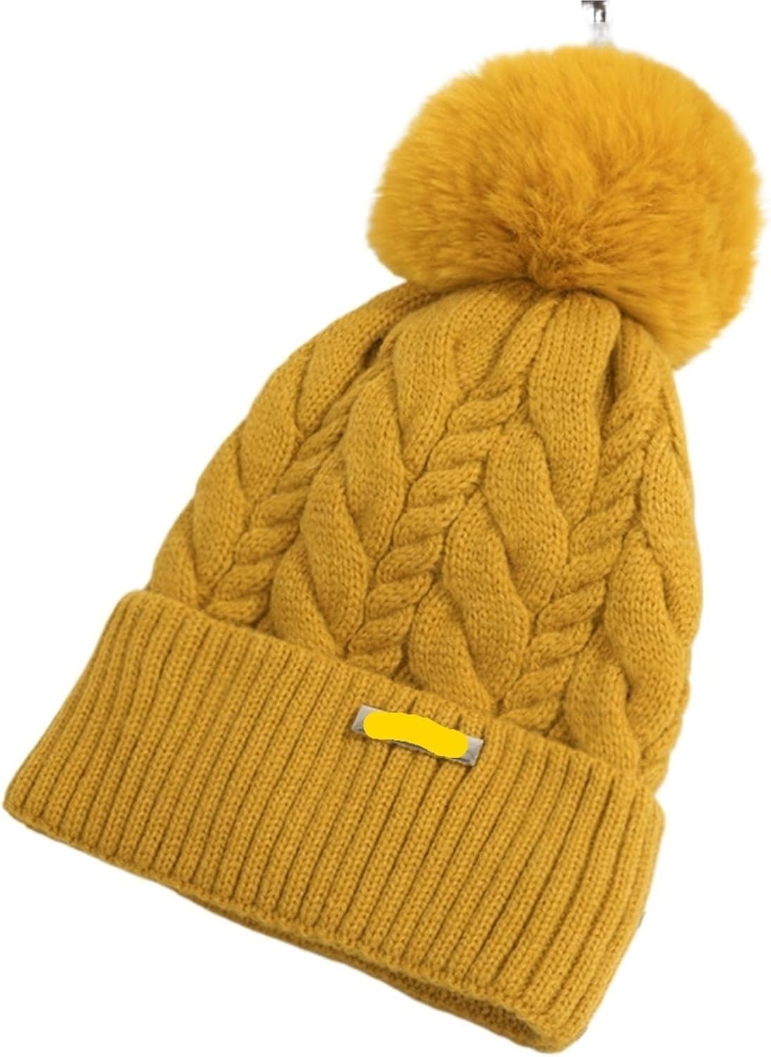 Winter Hats for Women Winter Plush Thickened Fried Dough Twists Wool Cap Knitted Skull Ski Cap