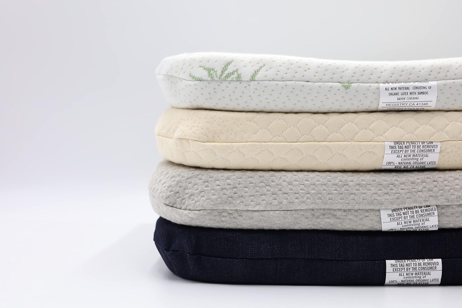 organic seat cushion 3 inch medium firm latex with organic cotton cover