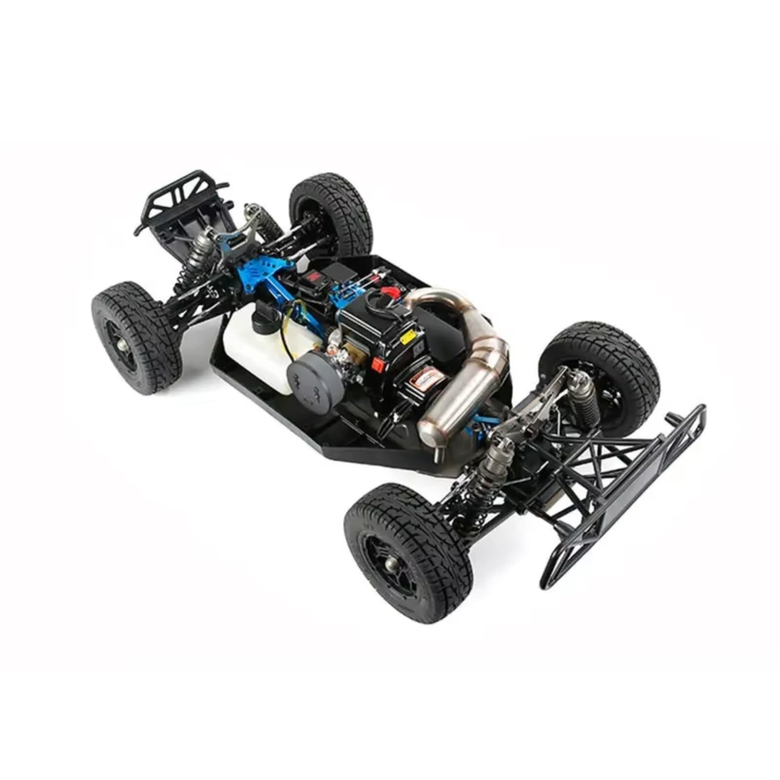 Piezas Orugas RC para Losi para Rofun para Rovan Kingmotor X2 1/5 RC Piezas Mejoradas Coche Gas R2 Silenciador Incorporado Conjunto Tubo para Escape Acero Inoxidable