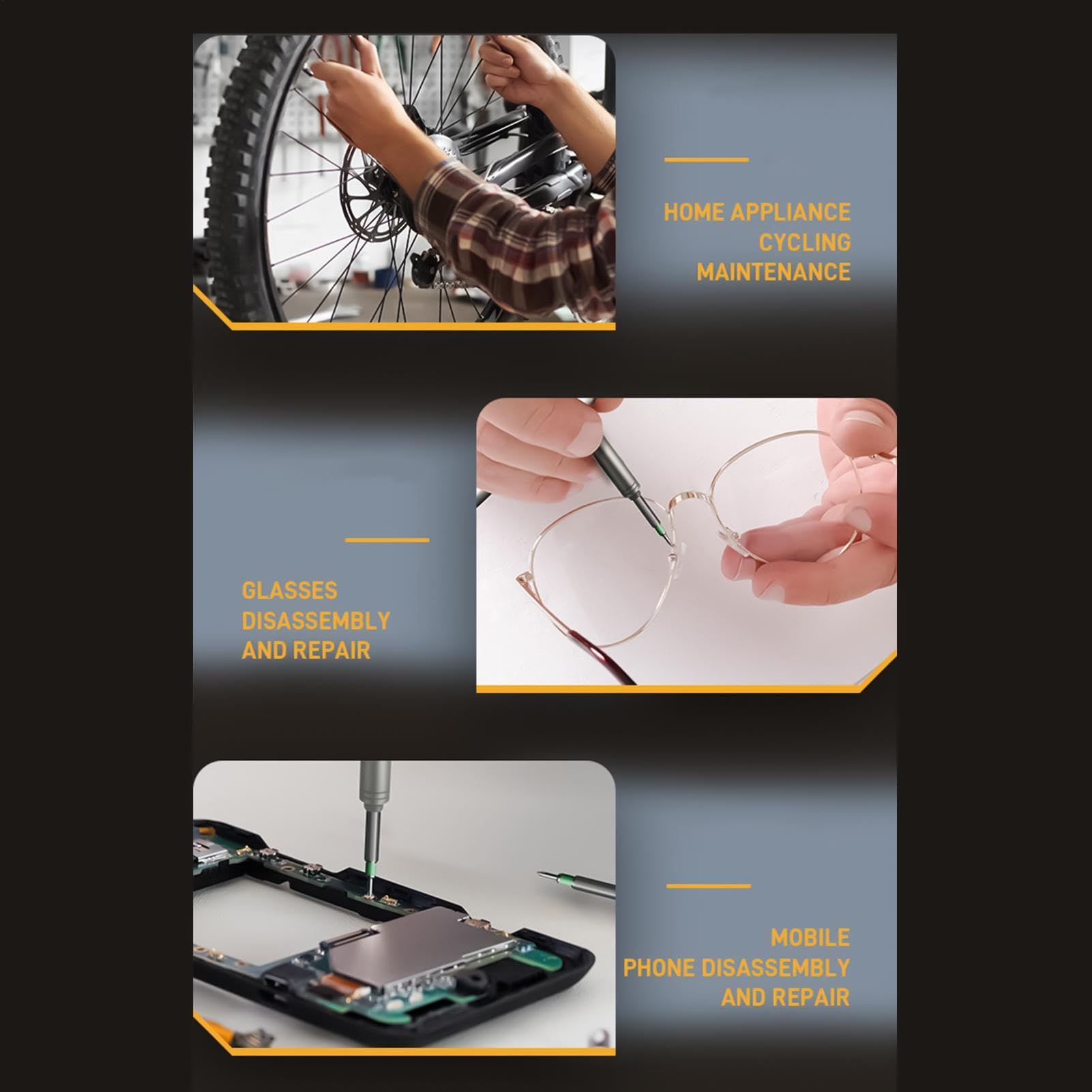 Cacciavite Magnetico Set Attrezzo Preciso a Manico a T 66-in-1 | Kit di Cacciaviti di Precisione Per Casa Garage Elettronica Computer Orologio Auto Elettricista Uomo Papà