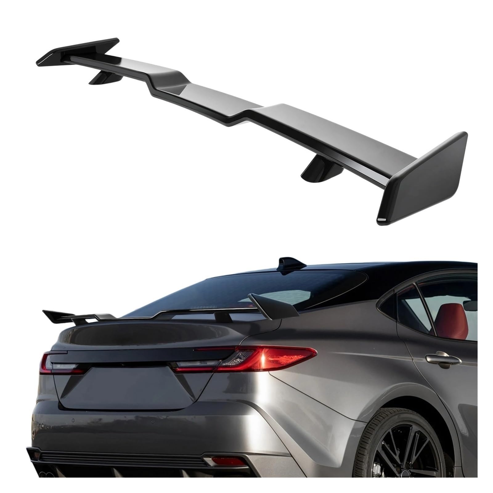 JDM TRD Style Highkick spoiler bagażnika skrzydło tylnej klapy Body Kit akcesoria kompatybilne z Toyota Camry 2018 19 2020 2021 2022 2023(Black)
