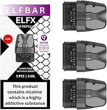 Elfx Pods (0.8) - 3 Pack - Compatible with Elfx Kit, Elfx Pro Vape Kit - No Nicotine (0.8ohm)
