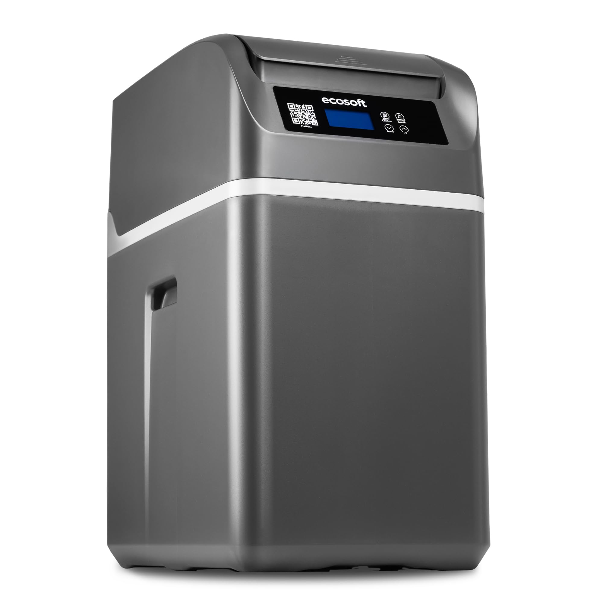Ecosoft CUBE 150 Adoucisseur Compact pour Foyers jusqu’à 4 Personnes | Entièrement Automatique, Mode Vacances, Rappel de Remplissage du Sel, Raccords Non Inclus, Pastilles de Sel