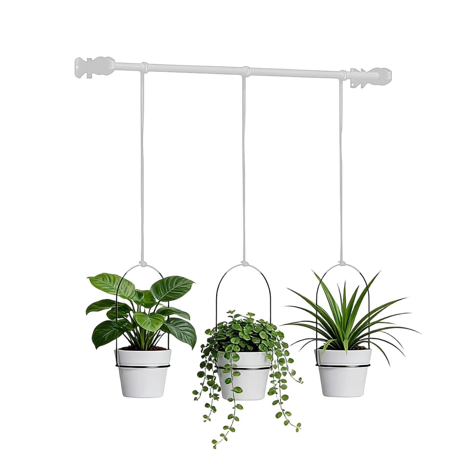 Panier pour cache-pots suspendu pour optimiser l'espace de vos rebords de fenêtre