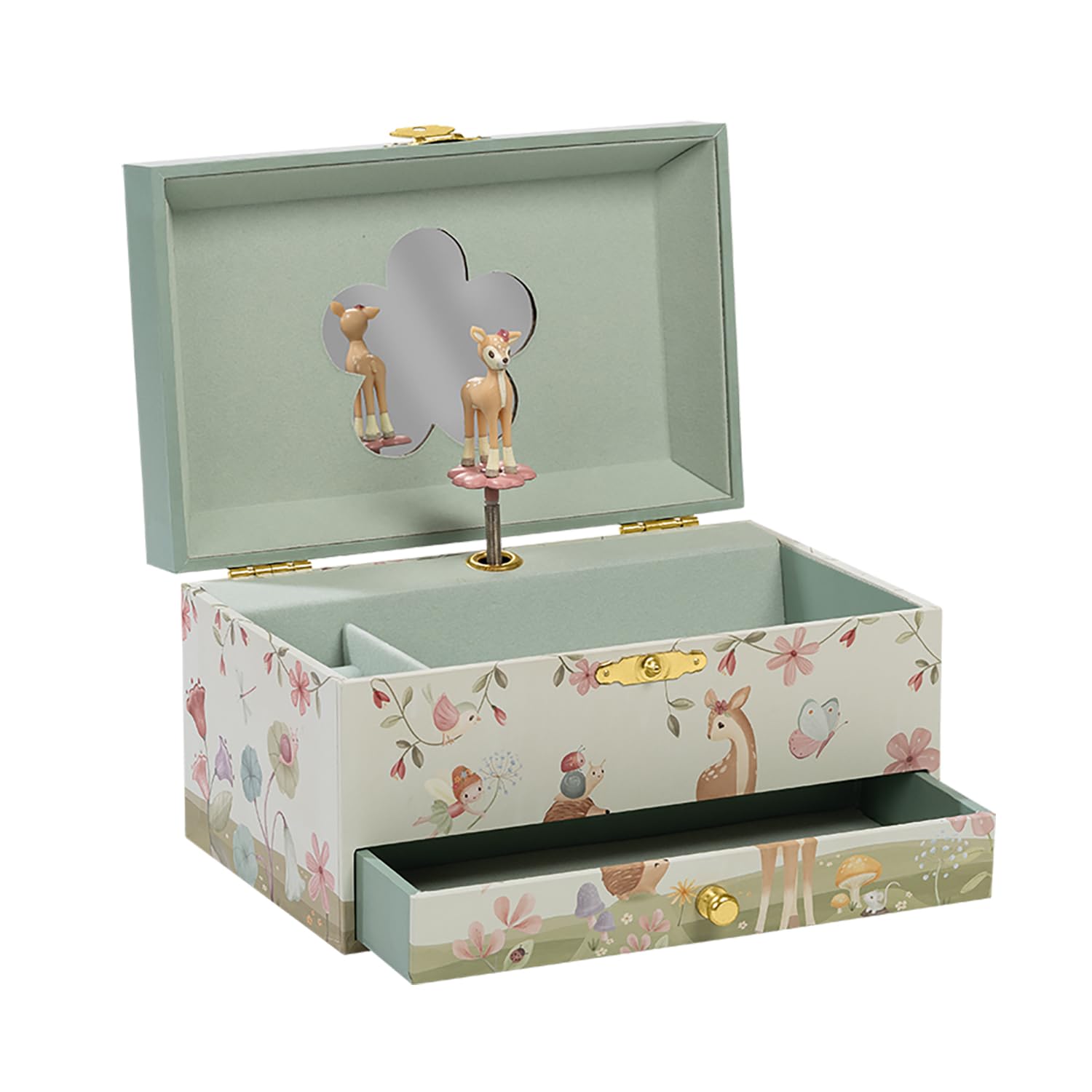 Little Dutch Fairy Garden Green Fairy Garden 126190 Jewellery Box With Music Deer