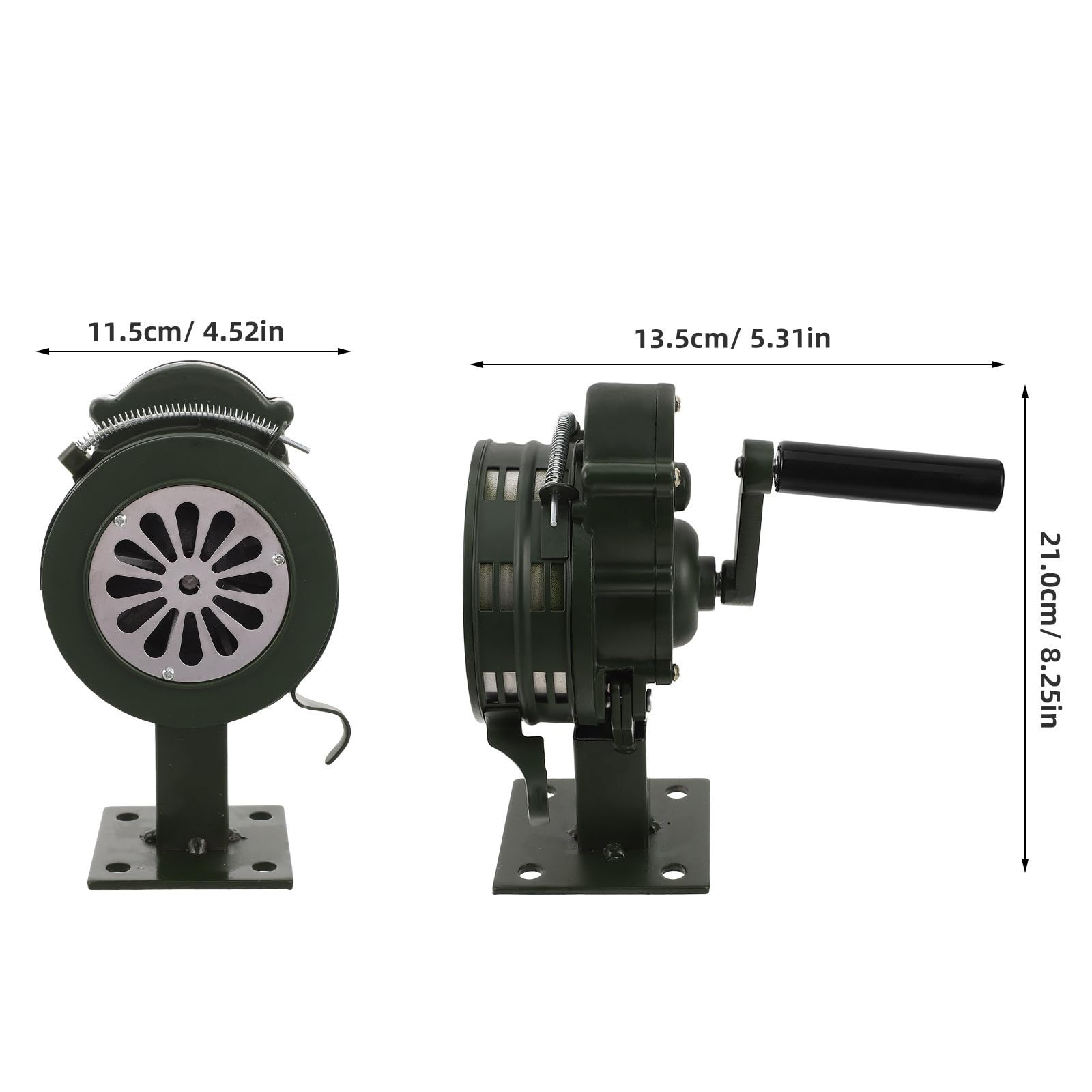 TOYANDONA Alarma Manual Adecuado para Fábricas y Escuelas con Base Montada , Portátil Volumen Fuerte Fabricada en Plástico y Aleación Resistente