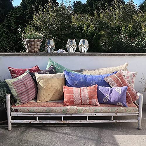 Buy 16x16 Inches Cushion Cover, 6 pcs Set,Kantha sham, Pillow Cover