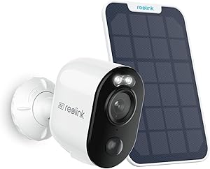 Reolink 4K Outdoor Surveillance Camera Argus 3 Ultra Battery + Solar Panel, 2.4/5GHz WiFi, Solar WiFi Camera Outdoor with Human/Car/Animal Detection, Colour Night Vision, No Hub Required, No Monthly asin的图片