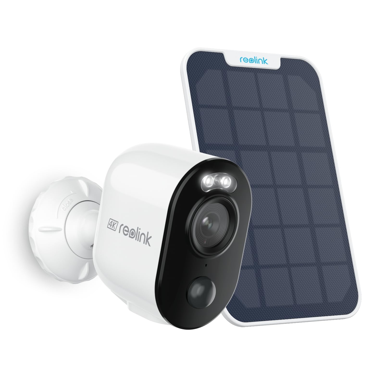 Reolink 4K Camara Vigilancia WiFi Exterior Solar, 8MP Cámaras de Vigilancia Sin Cables con Batería 2,4GHz/5GHz WiFi, Visión Nocturna en Color, Detección Smart, Cloud, Argus 3 Ultra con Panel Solar