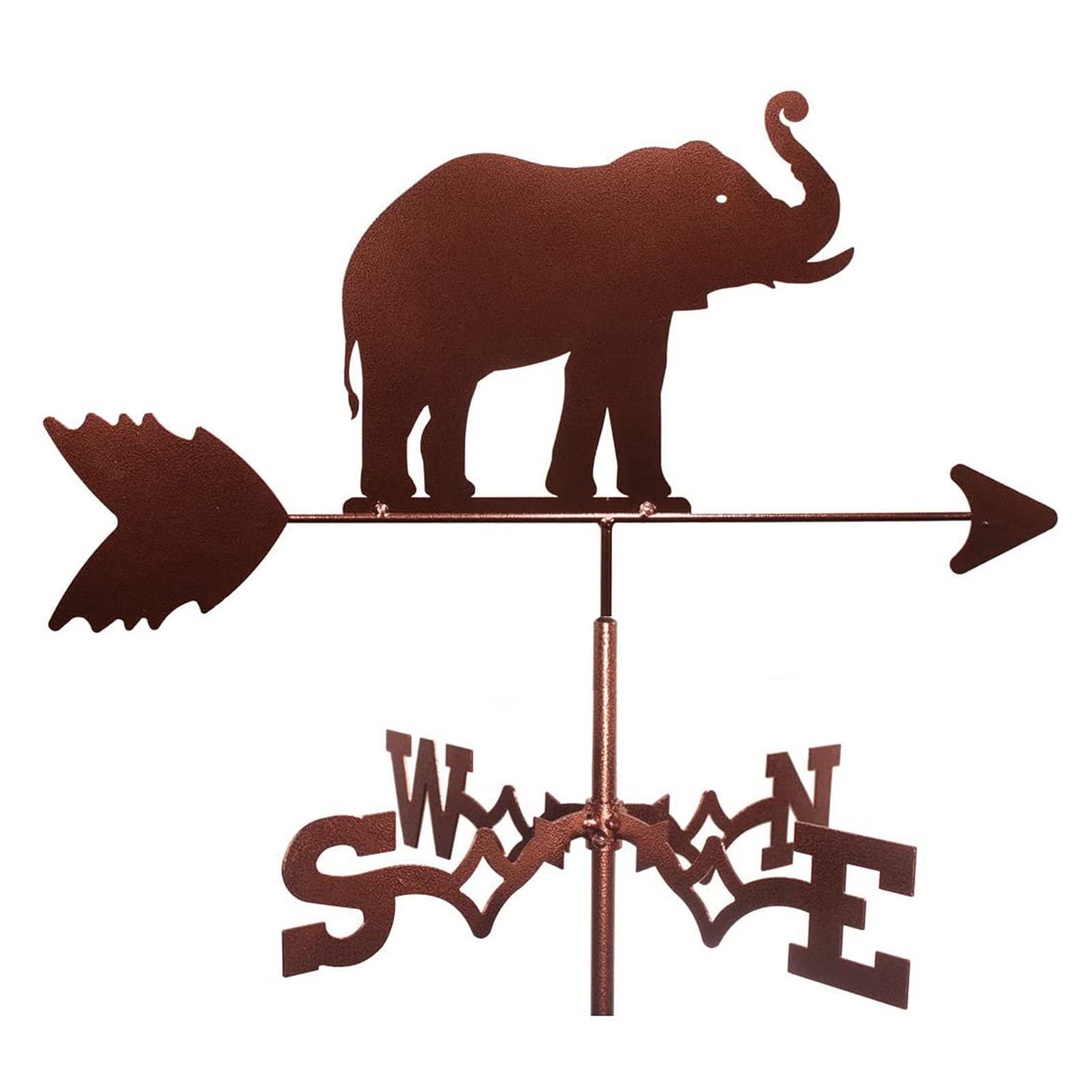 TAXXII Weather Vane,Farm Stainless Steel Home Wind Direction Indicator Measuring Tools for Garden Decor Roof Outdoor, Weathercock Courtyard Decoion-Elephant