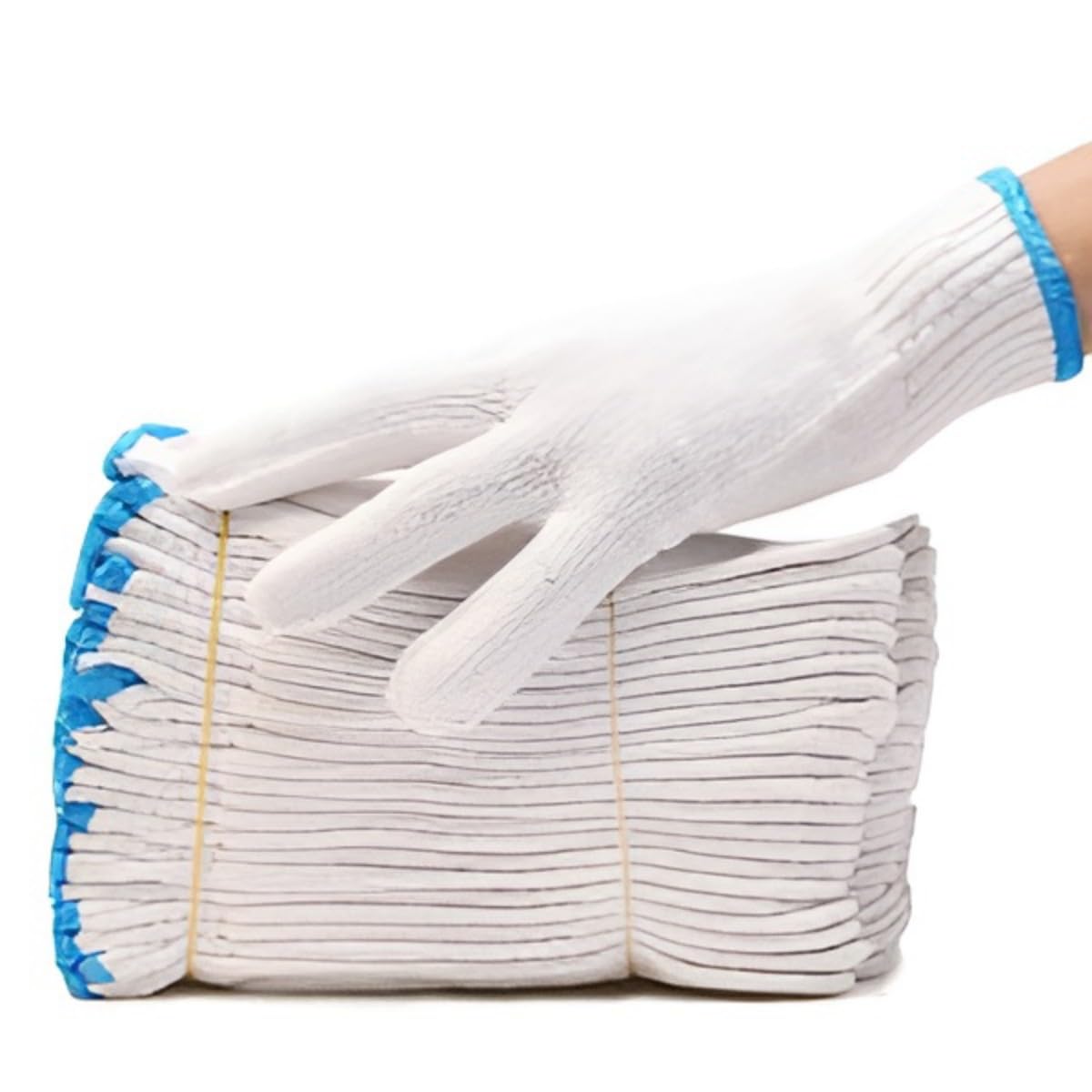 STYLERA Cotton Knitted Safety Protection Grip Work Gloves for Painter Machanic Industrial Warehouse Gardening Men Women Industry Protect Knitted Cotton Work Gloves (WHITE KNITTED 10 Pair) (B0C7KL2WPN) Amazon Price History, Amazon Price Tracker