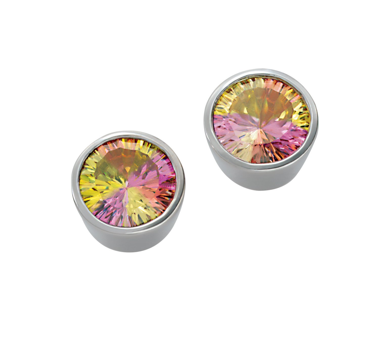 Orecchini A Lobo Donna Orphelia Rainbow Collection – Argento 925 E Zirconi Multicolore, Modello CC-41, Eleganti E Moderni - 4