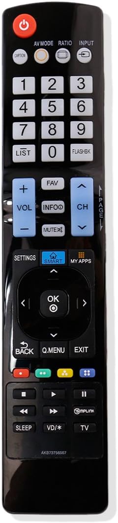 Replace Lost AKB73756567 Remote Control fit for LG TV 60LB6100 60LB6100UG 60LB6100-UG 60UB8200 60UB8200UH 60UB8200-UH 65LB6190 65LB6190UD 65LB6190-UD 65UB9200 65UB9200UH 65UB9200-UH 39LB5800-UC