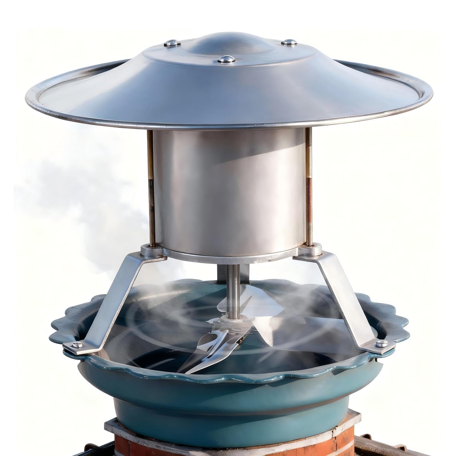 120W Rauchabzug Ventilator, Große Kaminventilator Abgas 17,5-24cm Rauchabsaugung Fan Kamin Ventilator Fireplace mit 4 Fächerblätter Geräuscharmer Rauchmaschine Rauchsauger