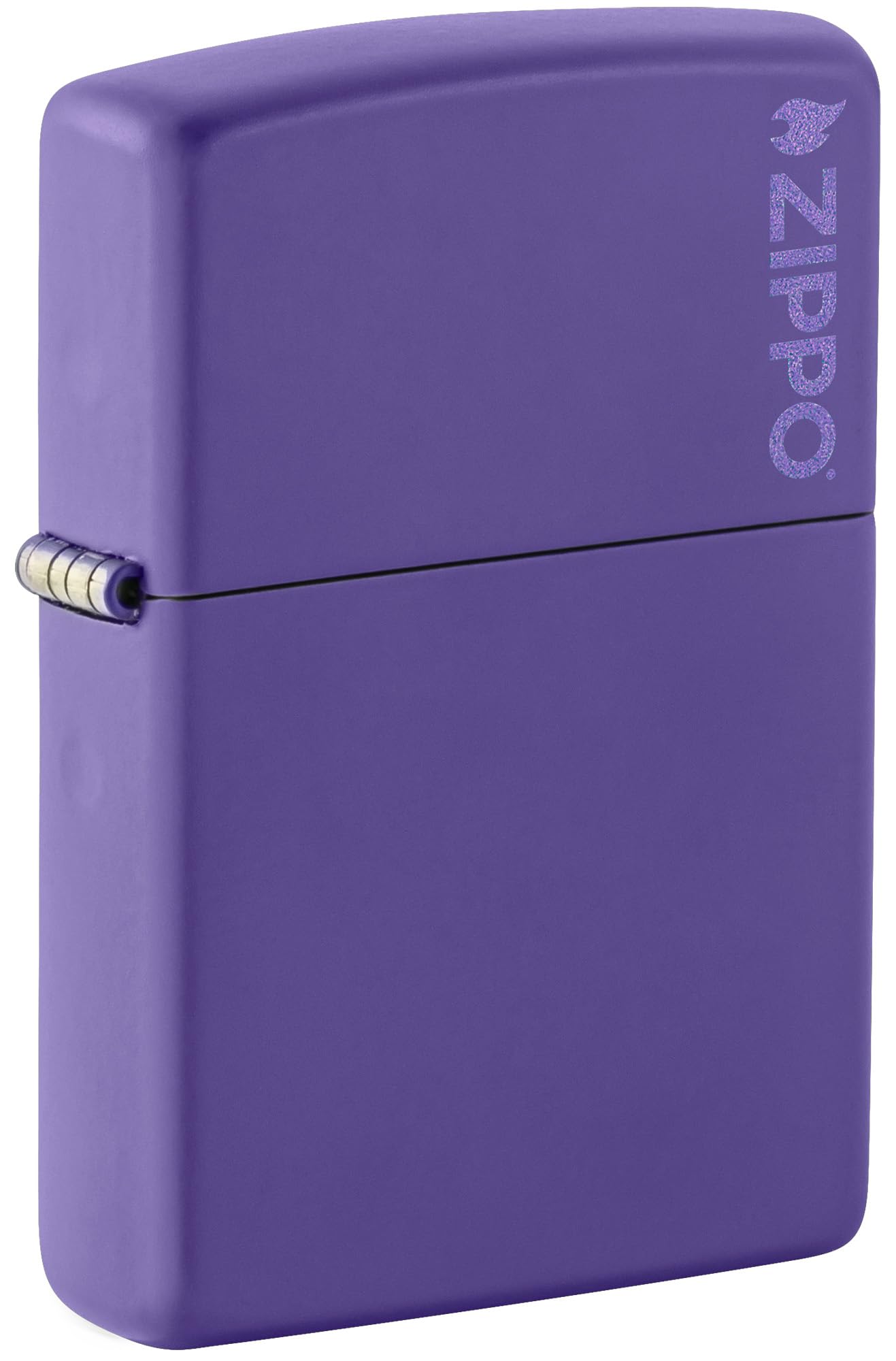 ZIPPO Zippo-logo en vlammenmotief – Royal Blue Mat – Laser