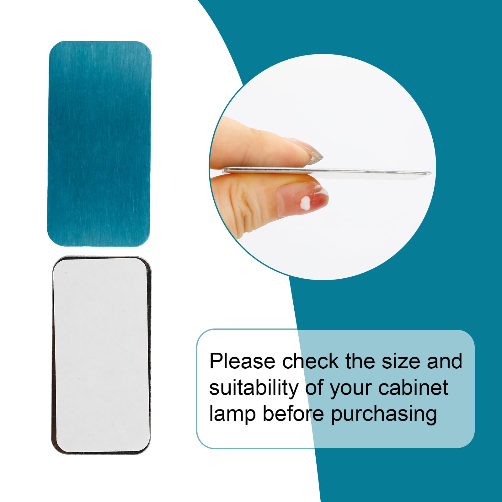 16 Pcs Adhesive Metal Plates for Magnetic Under Cabinet Lights, Stick-On — Amazon image 5