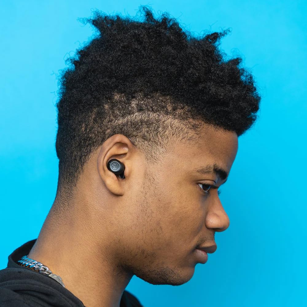JLab JBuds Mini Cuffie Bluetooth In Ear - 20H+ Autonomia, Nero | Auricolari Senza Fili, IPX4 True Wireless Earbuds con Suono Personalizzabile EQ3, Custodia Ricarica