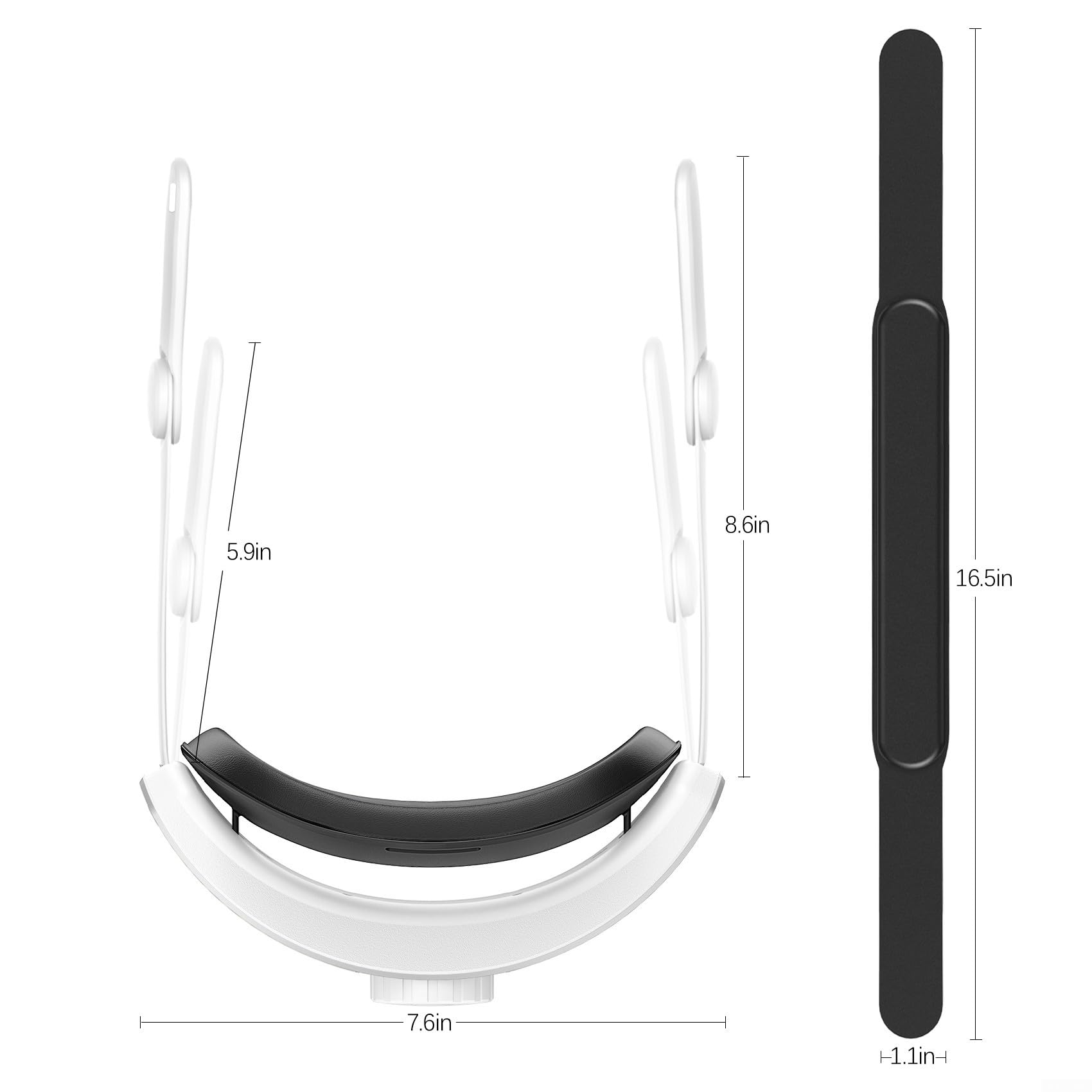 Sangle de tête réglable élégante et fonctionnelle compatible avec le système de jeu Meta Quest3S VR (doré)