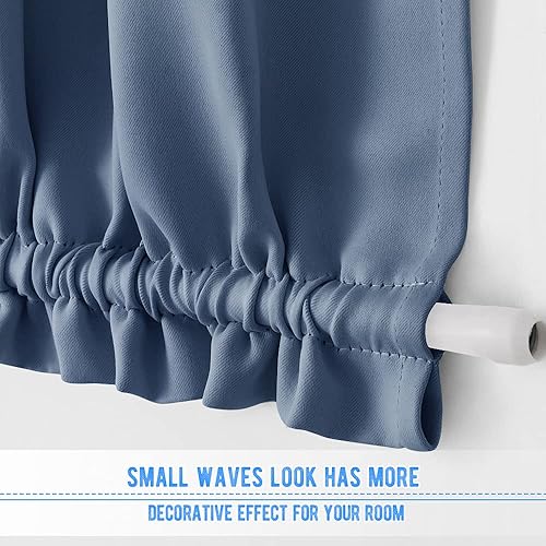 Miniatura 4 de NICETOWN Cortina de puerta lateral, opaca, lisa, con bolsillo superior e inferior para barra, cortina de puerta de patioaula, 36 x 72 pulgadas