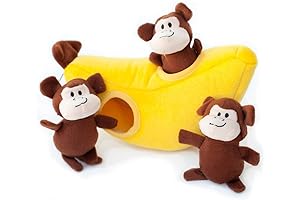 ZippyPaws Burrow Squeaky Plush Dog Banana Toy