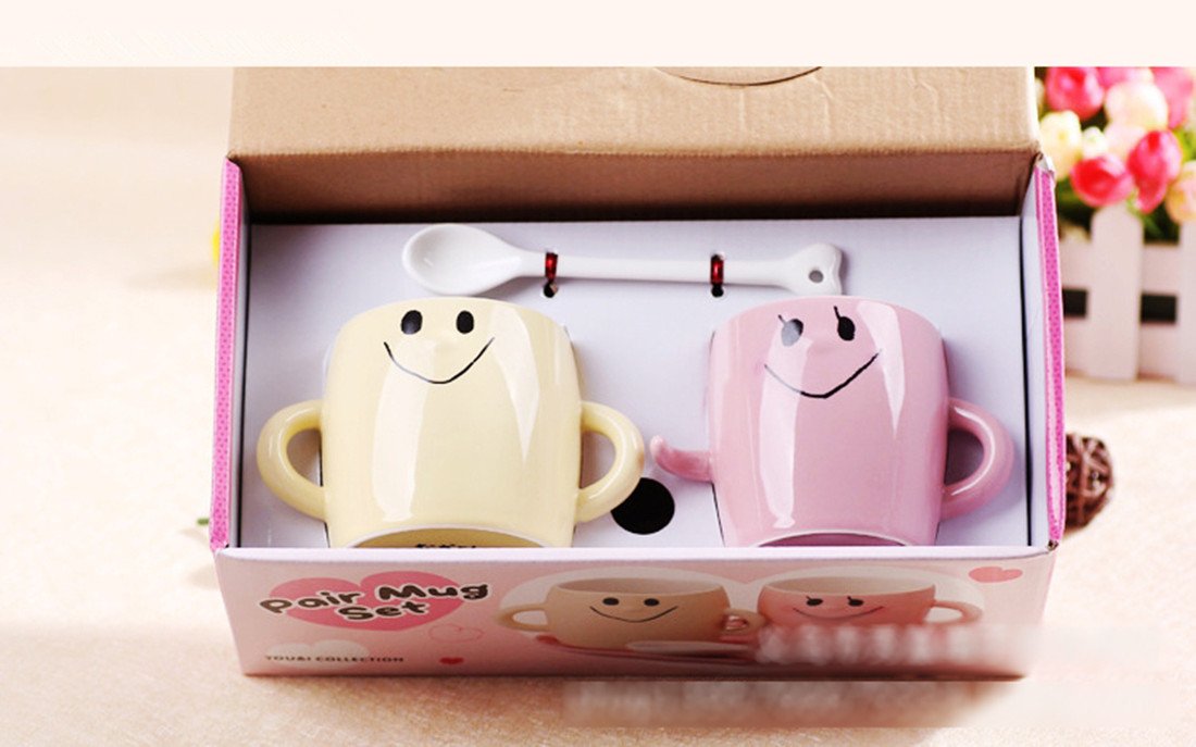 Amazon.com | Pair Mug Gift Set, Couple Matching Coffee Water Juice Tea  Drink Mug Cup For Birthday Gift, Wedding Gift: Coffee Cups & Mugs