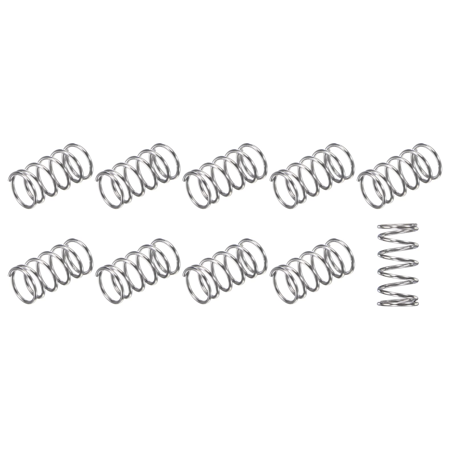 METALLIXITY Compression Springs (0.4x5mm OD,25mm Free Length) 30Pcs, 304 Stainless Steel Extension Spring - for Shop Home Repairs, DIY Projects, Silver Tone — Amazon image 25