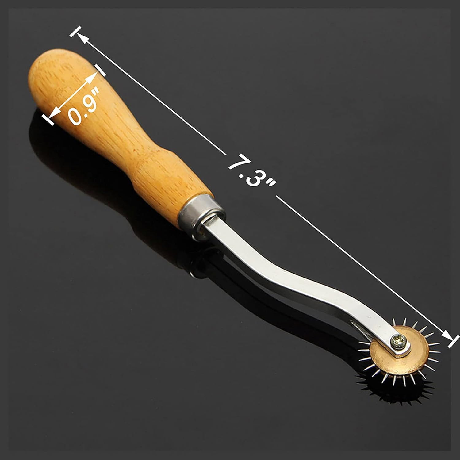 Generic VSM Tracing Wheel/Garari with Needle Point Tracer Wheel and Classic Wooden Handle for Tailoring and Designing (Single Piece)