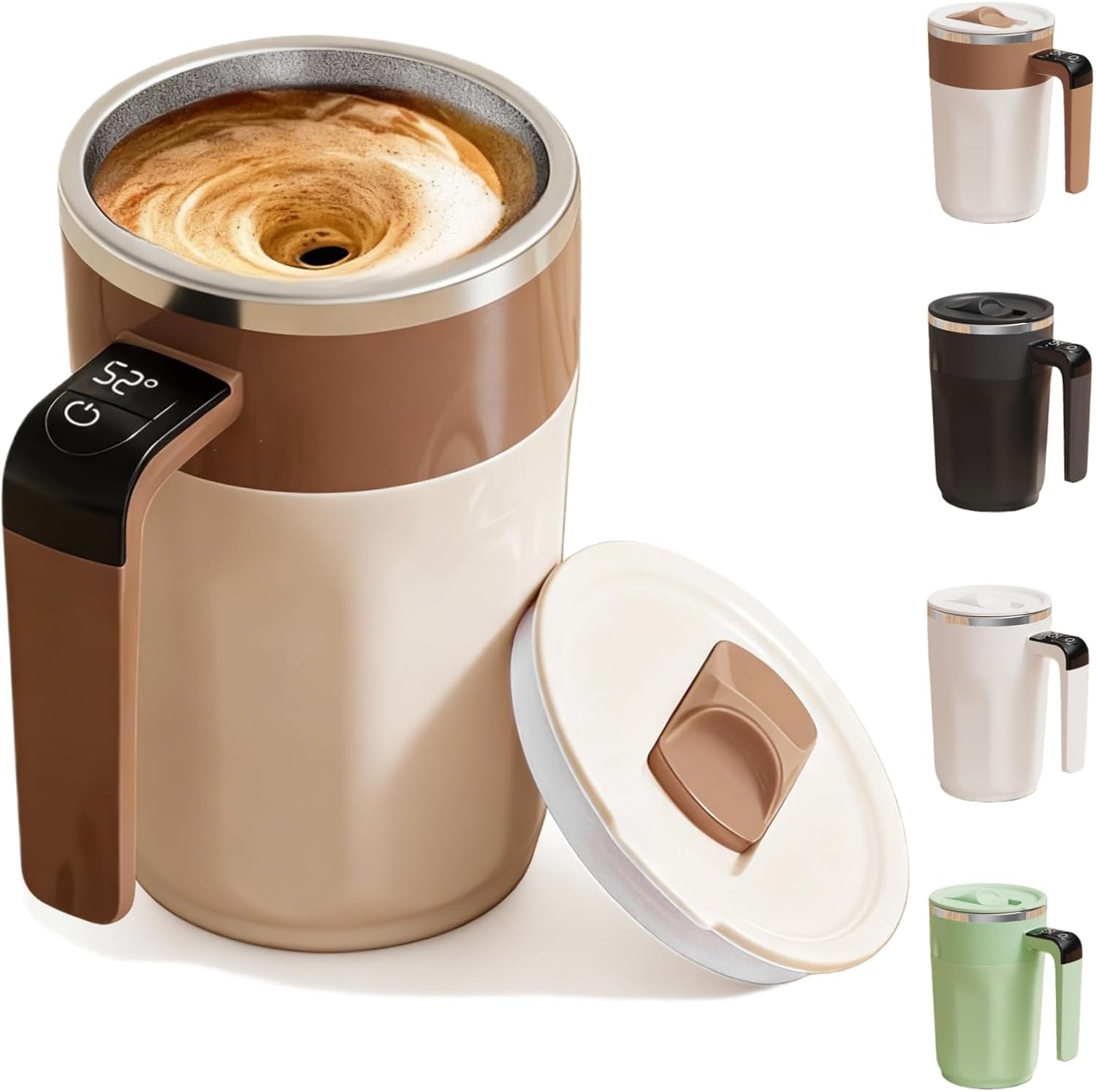 Automatic Stirring Coffee Cup, Brown