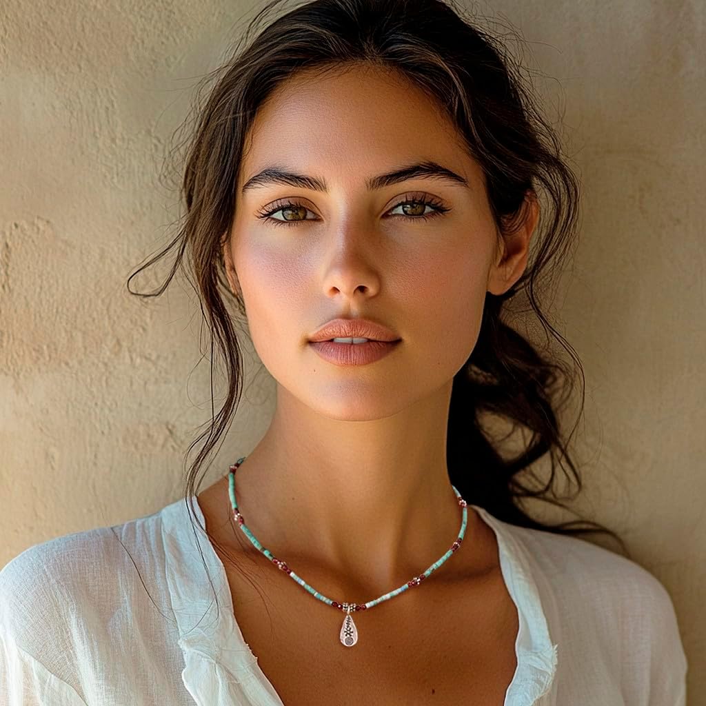 NOVICA Multi-Gem Reconstituted Turquoise .925 Sterling Silver Beaded Necklace 'Paradise Lover'
